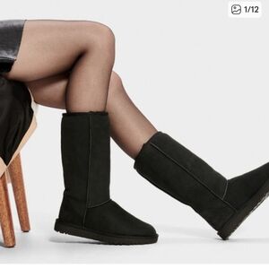 Classic Tall UGGs Black Women's Boots